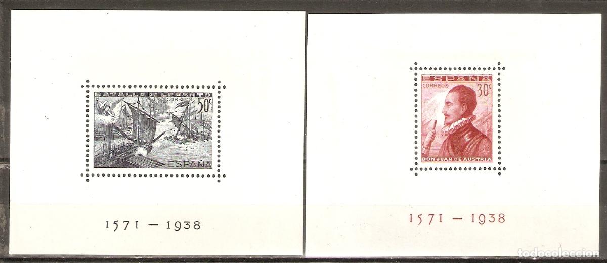 Sellos: 1938 HOJITAS BATALLA DE LEPANTO EDIFIL 862/3** SIN FIJASELLOS