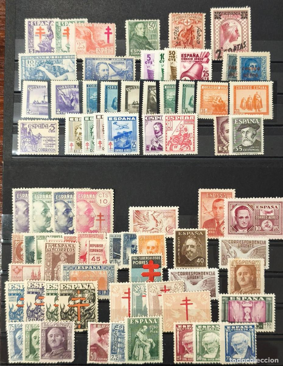 Sellos: ESPA&Ntilde;A. LOTE DE SERIES COMPLETAS NUEVAS CON Y SIN SE&Ntilde;AL DE FIJASELLOS. CAT&Aacute;LOGO 337,60 &euro;