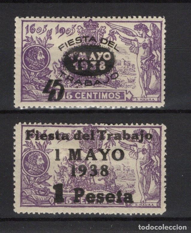 Francobolli: PC606 Sellos Espa&ntilde;a a&ntilde;o 1938 EDIFIL 761/762* sello original en NUEVO v.c. 12 &euro;