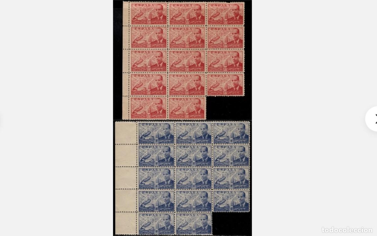 Selos: ESPA&Ntilde;A - 1941 - EDIFIL 941 y 944 BLOQUE DE 14 - VALOR CAT.68,80&euro; - MNH** - NUEVOS