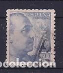 Sellos: espa&ntilde;a 929t usada, variedad con pie de imprenta, general franco