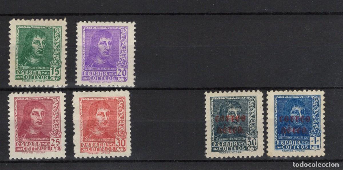 Sellos: PC628 Sellos Espa&ntilde;a a&ntilde;o 1938 EDIFIL 841/44 y 845/46* en NUEVO sin 841A y 844A v.c. 28 &euro;