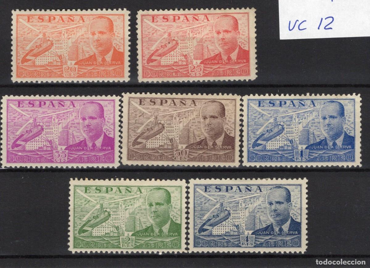 Francobolli: PC643 Sellos Espa&ntilde;a a&ntilde;o 1939 EDIFIL 880/886* sellos originales en NUEVO v.c. 12 &euro;