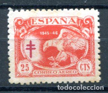 Sellos: Edifil 997. 25 cts. a&eacute;reo Protuberculosos , a&ntilde;o 1945. Nuevo con fijasellos