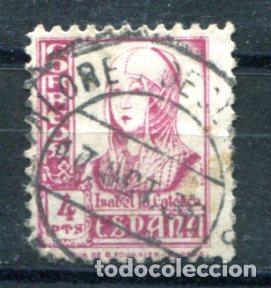 Sellos: Edifil 829. 4 pts Isabel la cat&oacute;lica. Ver descripci&oacute;n.