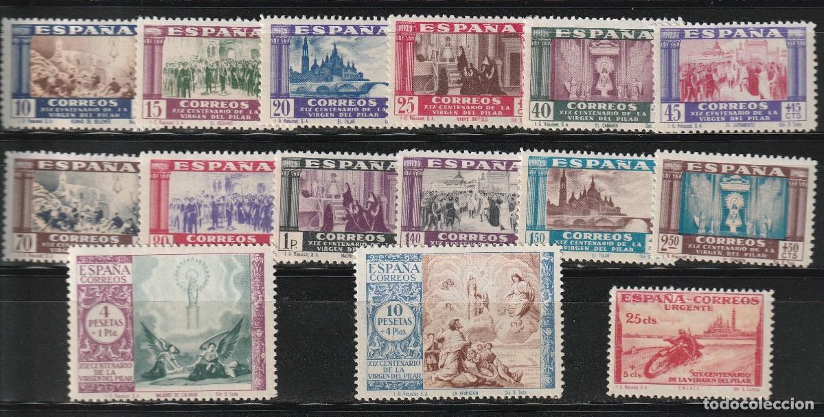 Timbres: SERIE DEL PILAR TERRESTRE CON CHARNELA