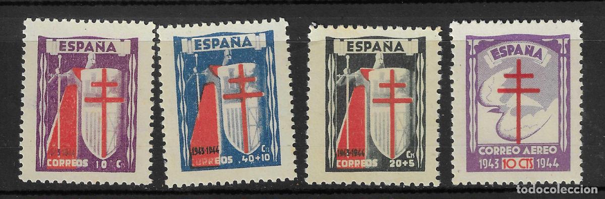 Timbres: 1943 TUBERCULOSOS EDIFIL 970/3** SIN FIJASELLOS