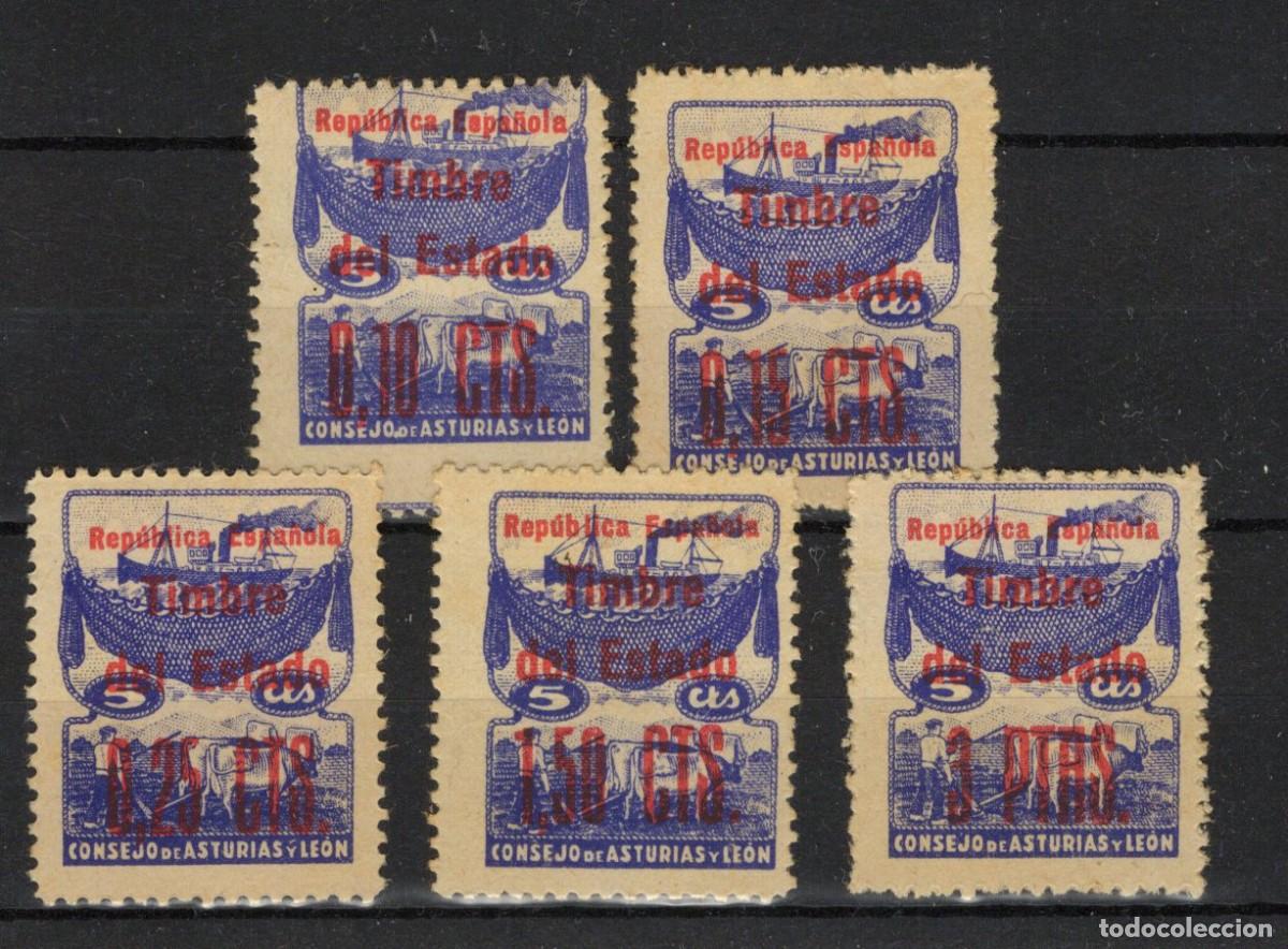 Timbres: Oferta sellos Espa&ntilde;a ASTURIAS Y LEON a&ntilde;o 1937 EDIFIL NE1/NE5** en NUEVO v.c. 18 &euro;