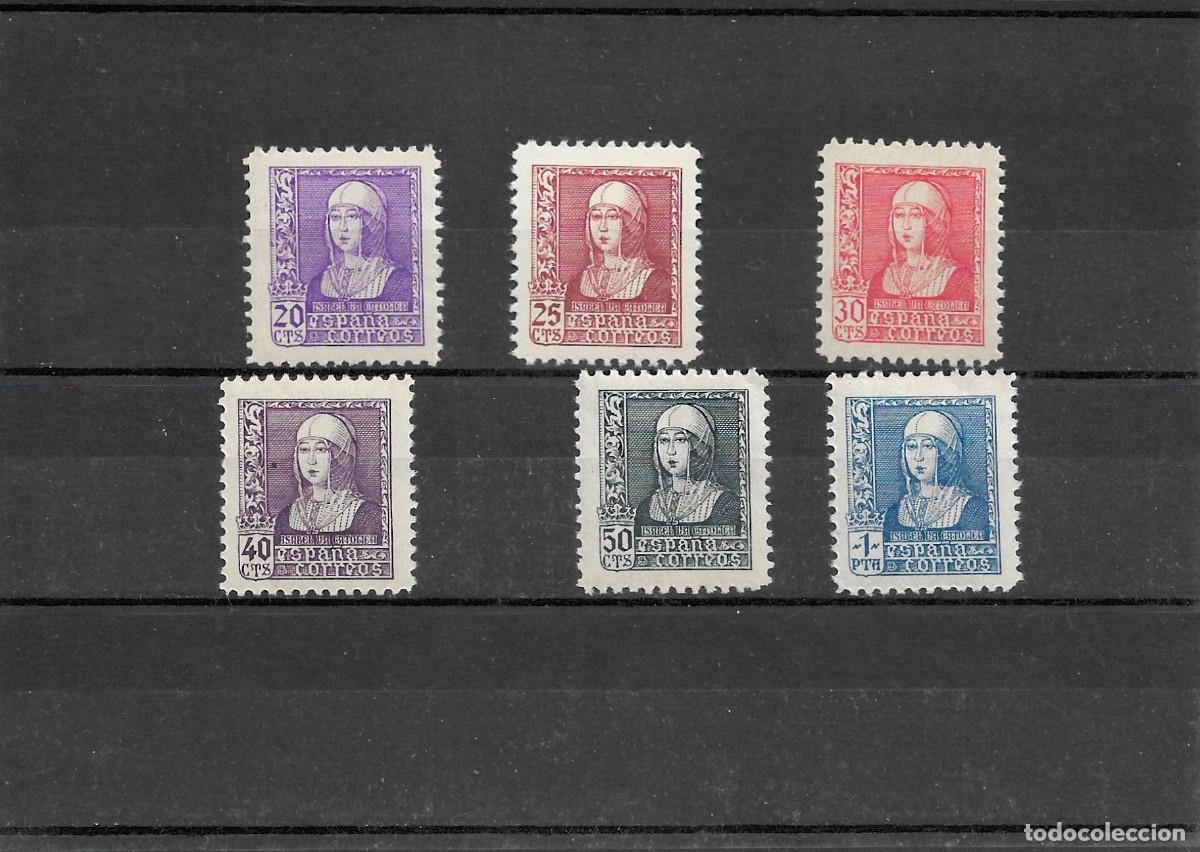 Timbres: Sellos de Espa&ntilde;a A&ntilde;o 1938 Isabel La Catolica Sellos nuevos** N&ordm; Edifil 855/60