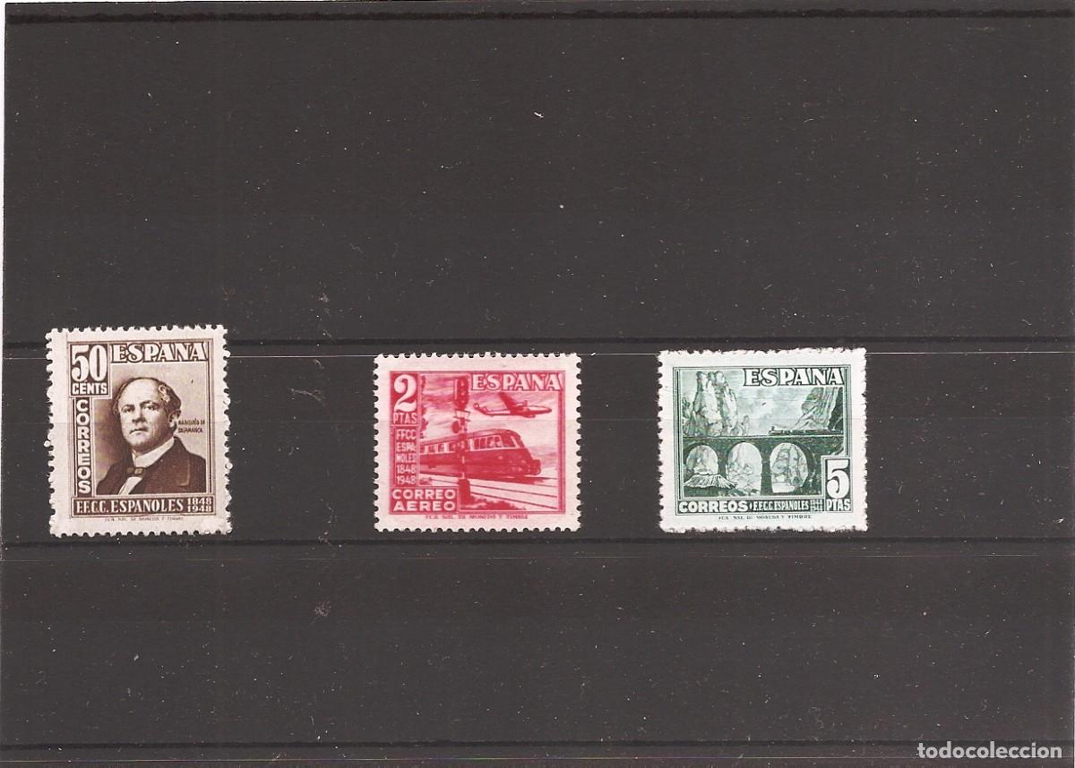 Timbres: Sellos de Espa&ntilde;a A&ntilde;o 1948 Centenario del Ferrocarril Sellos nuevos** N&ordm; Edifl 1037/39