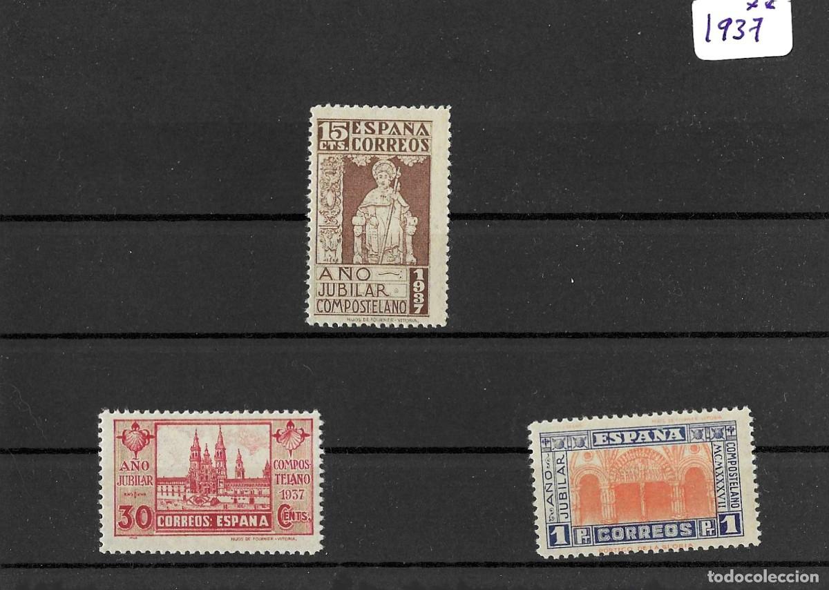 Timbres: Sellos de Espa&ntilde;a A&ntilde;o 1937 A&ntilde;o Jubilar Compostelano Sellos nuevos** N&ordm; Edifil 833/35
