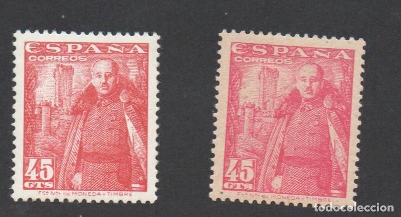 Timbres: EDIFIL 1028** ROJO Y 1028* A ROSA 45 ctm