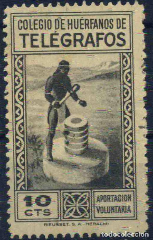 Sellos: Espa&ntilde;a - Beneficencia 1946 - Colegio de hu&eacute;rfanos de tel&eacute;grafos