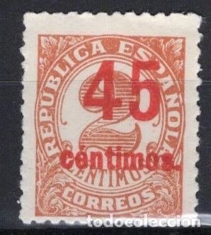 Sellos: Sellos Espa&ntilde;a a&ntilde;o 1938 EDIFIL 743hcca** sobrecarga roja v.c. 40 &euro;
