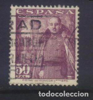 Sellos: Q-11929- ESPA&Ntilde;A 1948. GENERAL FRANCO Y CASTILLO DE LA MOTA.