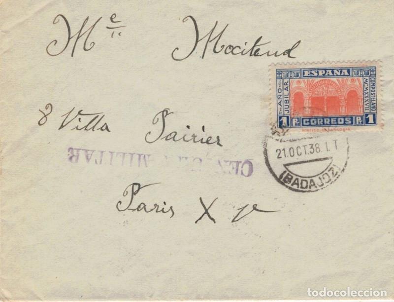 Sellos: FA5115. 1938, Correo de Don Benito a Paris (Francia)