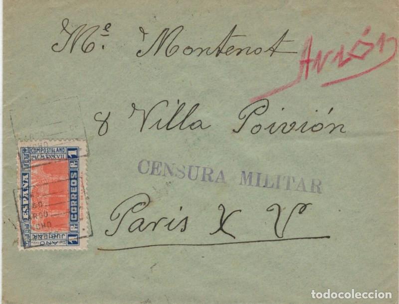 Sellos: FA5116. 1937, Correspondencia circulada a Paris (Francia)