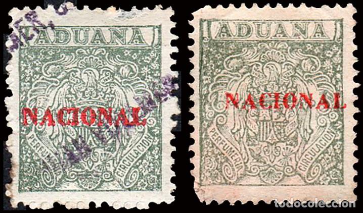 Sellos: Espa&ntilde;a - Fiscales - Impuesto Aduana para Perfumer&iacute;a - Alemany (*)/o 29+31 - 1937