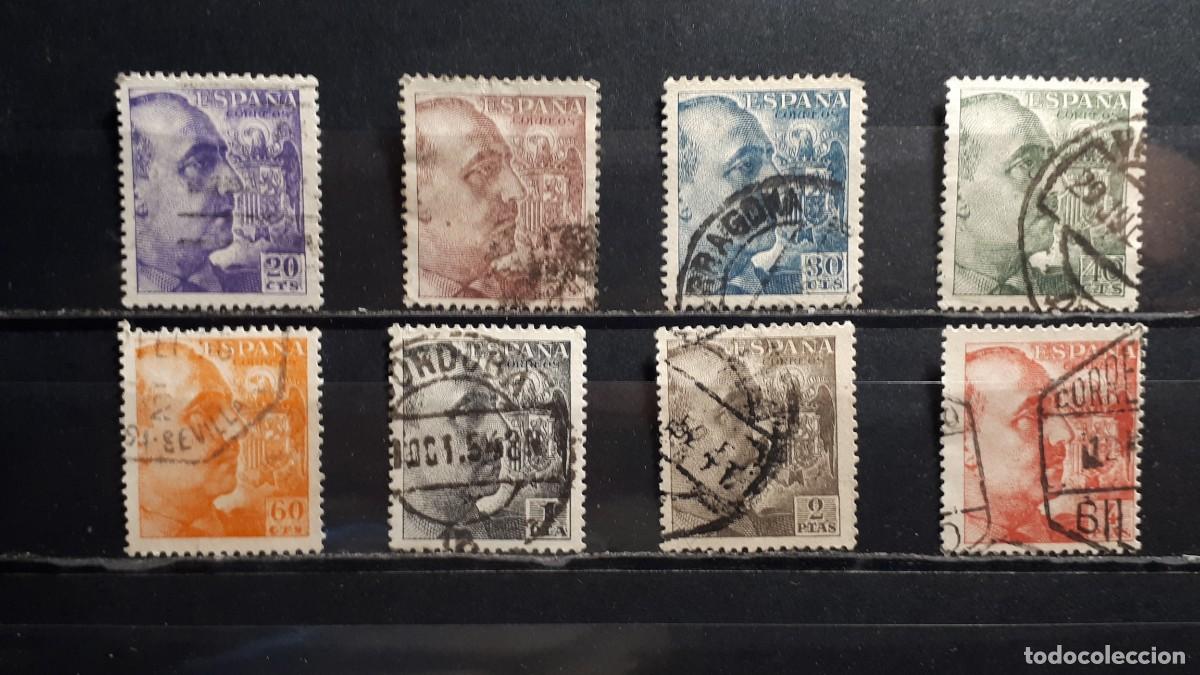 Sellos: ESPA&Ntilde;A. A&Ntilde;O 1949. &deg;. EDIFIL 1047/9, 1051, 1054, 1956/8