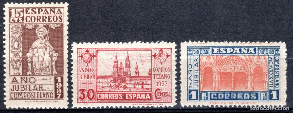 Sellos: EDIFIL 833-835 A&Ntilde;O JUBILAR COMPOSTELANO 1937 (SERIE COMPLETA). VALOR CAT&Aacute;LOGO: 108 &euro;. MNH **