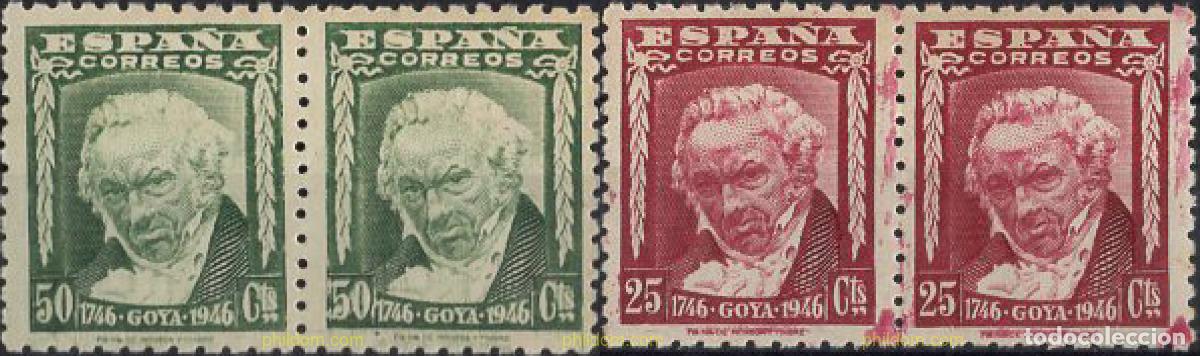 Sellos: 681218 MNH ESPA&Ntilde;A 1946 2 CENTENARIO DEL NACIMINETO DE GOYA