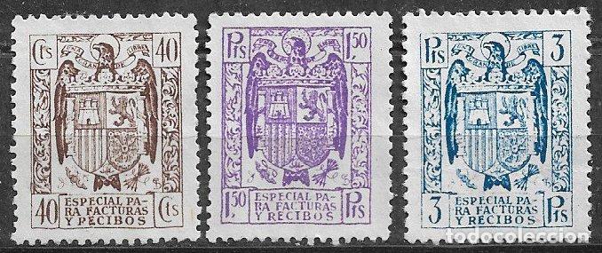 Sellos: FISCALES 1939 Para Facturas y Recibos, ALEMANY n&ordm; 40, 43 y 44 (*)