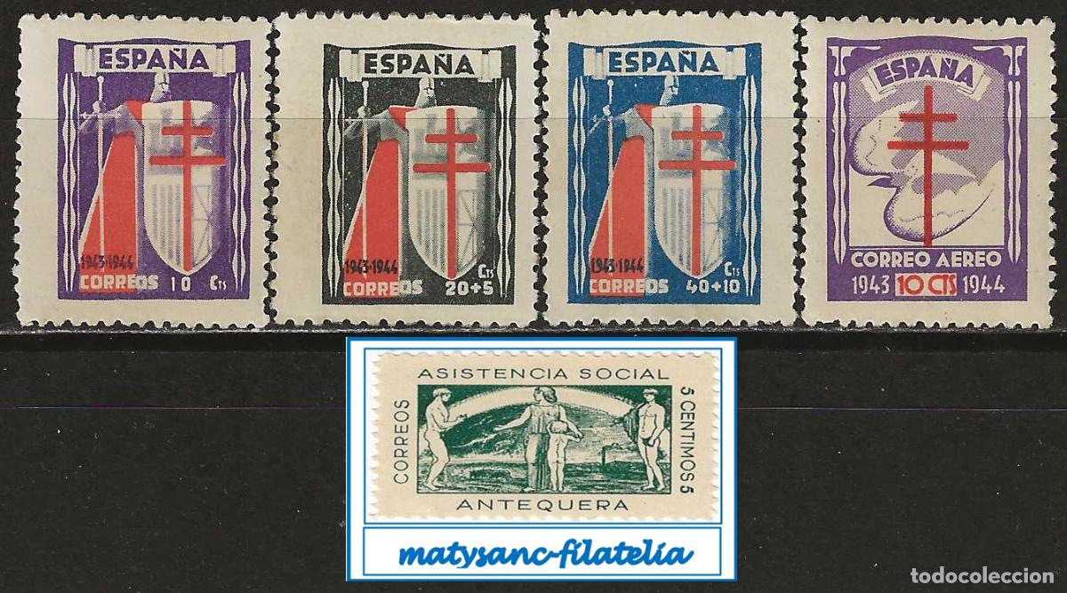 Selos: ESPA&Ntilde;A 1943. EDIFIL 970/973. SERIE COMPLETA &rdquo;PRO TUBERCULOSOS&rdquo;. MNH***