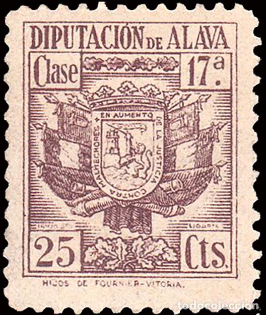Sellos: Espa&ntilde;a - Fiscales - Diputaci&oacute;n &Aacute;lava - Alemany * 71 - 1948 &rdquo;25 cts. Diputaci&oacute;n &Aacute;lava&rdquo;