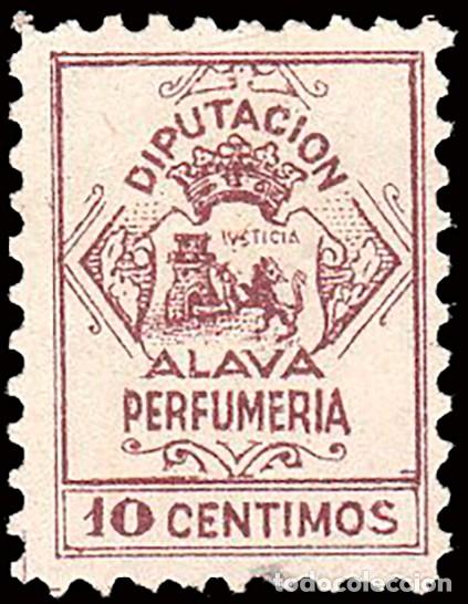 Sellos: Espa&ntilde;a - Fiscales - Diputaci&oacute;n &Aacute;lava - Alemany (*) 169 - 1940 &rdquo;10 cts. Perfumer&iacute;a&rdquo;