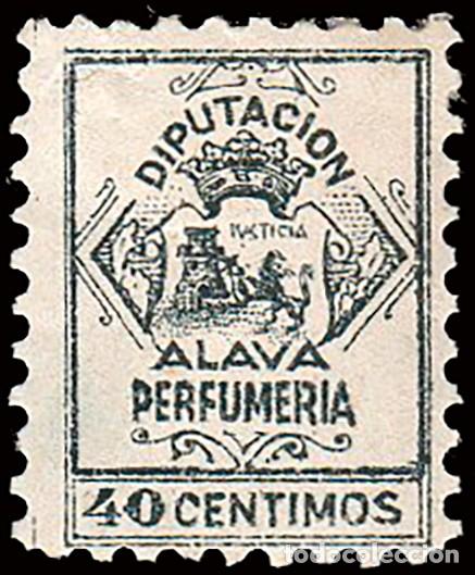 Sellos: Espa&ntilde;a - Fiscales - Diputaci&oacute;n &Aacute;lava - Alemany * S/Cat - 1940 &rdquo;40 cts. Perfumer&iacute;a&rdquo;