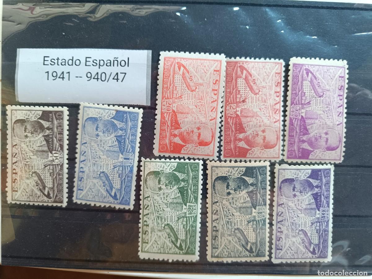 Sellos: Espa&ntilde;a 940/947 - La Cierva 1941 Nueva con fijasellos * NH