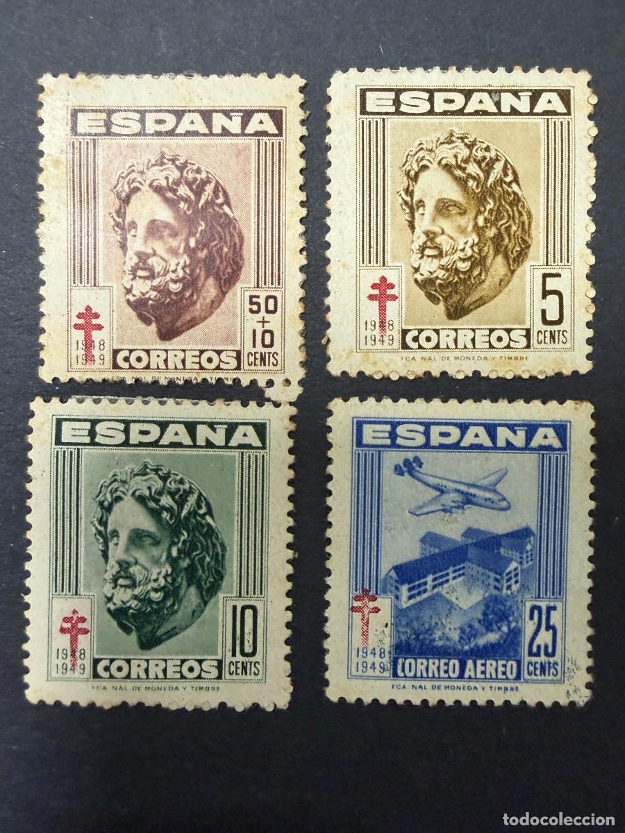 Sellos: ESPA&Ntilde;A, 1948. EDIFIL 1040/43. PRO TUBERCULOSOS. NUEVOS. CON FIJASELLOS