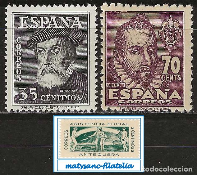 Francobolli: ESPA&Ntilde;A 1948. EDIFIL 1035/1036. SERIE COMPLETA &rdquo;PERSONAJES&rdquo;. MNH***