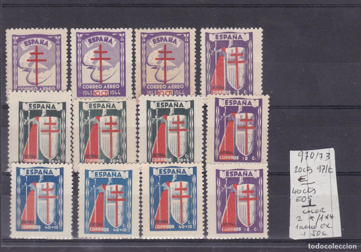 Sellos: FC4-71-TUBERCULOSOS Edifil 970/73 x 3 Series Nuevas VARIEDADES