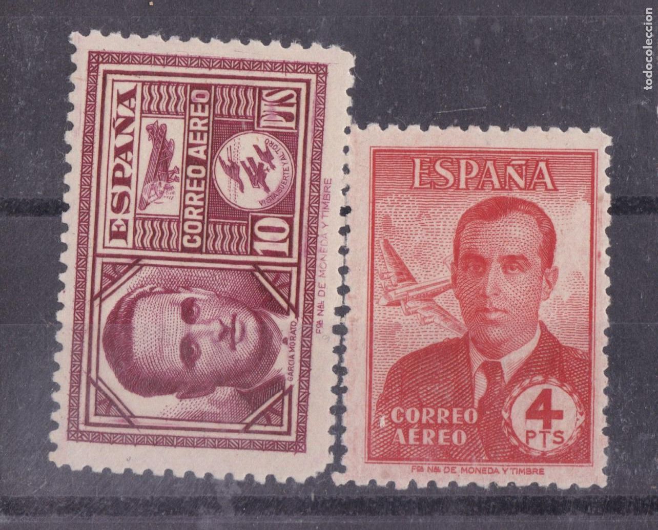 Sellos: SS1- GARCIA MORATO/ CAPITAN HAYA Edifil 991/92** Sin Fijasellos . LUJO