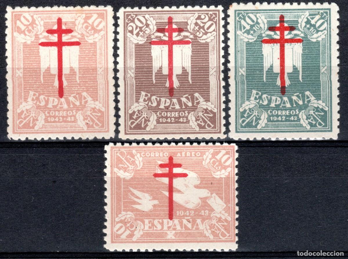 Sellos: EDIFIL 957-960 PRO TUBERCULOSOS 1942 (SERIE COMPLETA). VALOR CAT.: 30 &euro;. MNH ** (SALIDA: 0,01 &euro;).