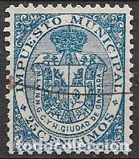 Stamps: FISCALES, Valencia, Sello Municipal, Granada, 25 cts azul (o)