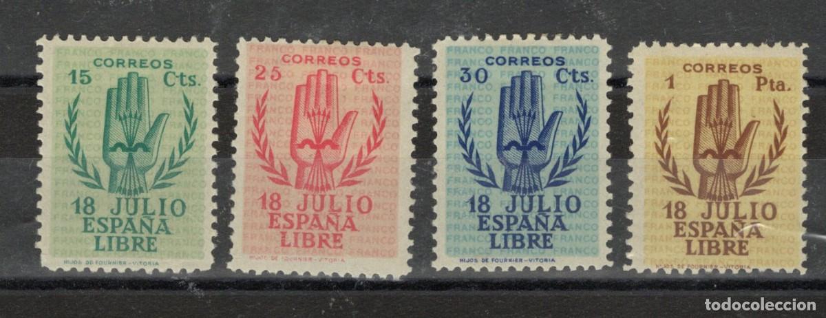 Sellos: PC747 Sellos Espa&ntilde;a A&ntilde;o 1938 Edifil 851/854* sellos originales en NUEVO SERIE COMPLETA v.c. 185 &euro;