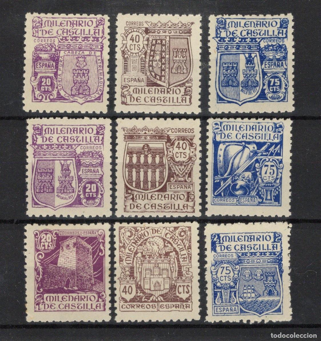 Sellos: PC763 Sellos Espa&ntilde;a A&ntilde;o 1944 Edifil 974/982* sellos originales en NUEVO v.c. 31.50 &euro;