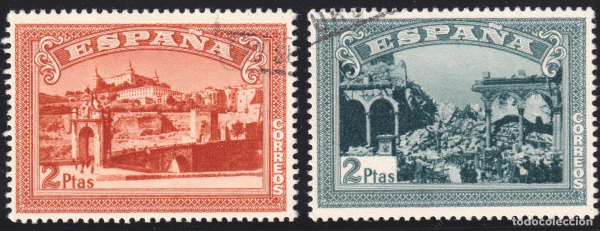 Sellos: ESPA&Ntilde;A ALZAMIENTO NACIONAL TOLEDO &ordm; 836/837 SH - A&Ntilde;O 1937