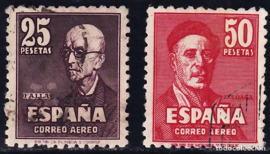 Sellos: ESPA&Ntilde;A, 1947 EDIFIL N&ordm; 1015 / 1016, Falla y Zuloaga.