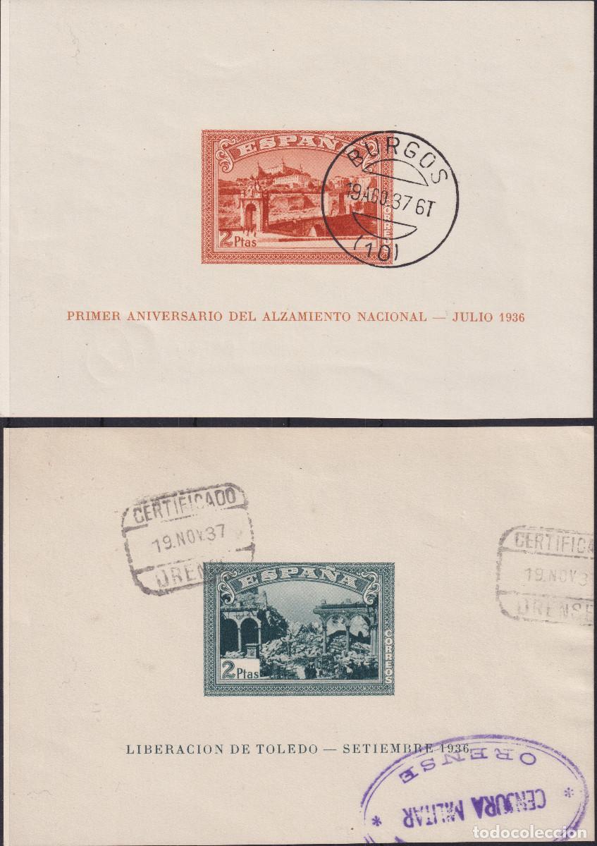 Sellos: ESPA&Ntilde;A HOJAS BLOQUE ALZAMIENTO NACIONAL TOLEDO &ordm; 839/839 SIN DENTAR - A&Ntilde;O 1937