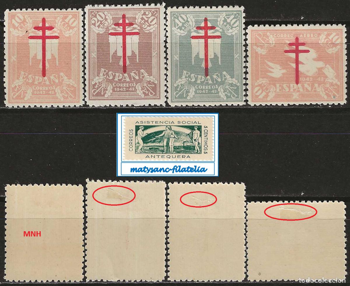Timbres: ESPA&Ntilde;A 1942. EDIFIL 957/960. SERIE COMPLETA &rdquo;PRO TUBERCULOSOS&rdquo;. VER DESCRIPCI&Oacute;N.