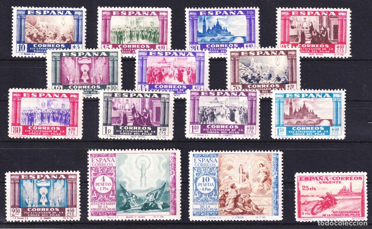 Sellos: ESPA&Ntilde;A - SERIE VIRGEN DEL PILAR ** 889/903 - A&Ntilde;O 1940 - LUJO - MNH