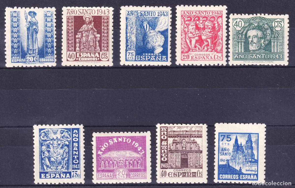 Sellos: ESPA&Ntilde;A - A&Ntilde;O SANTO COMPOSTELANO ** 961/969 - A&Ntilde;O 1943 - MNH