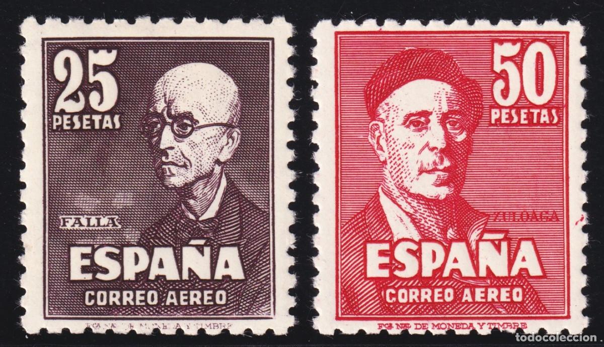 Sellos: ESPA&Ntilde;A - FALLA Y ZULOAGA * 1015/1016 - A&Ntilde;O 1947 - MH - AUT&Eacute;NTICOS