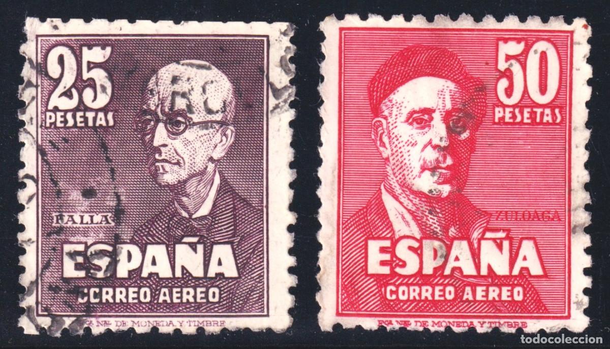 Sellos: ESPA&Ntilde;A - FALLA Y ZULOAGA &ordm; 1015/1016 - A&Ntilde;O 1947 - AUT&Eacute;NTICOS