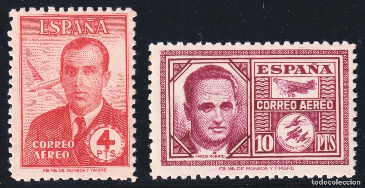 Sellos: ESPA&Ntilde;A - HAYA Y GARCIA MORATO - ** 991/992 - A&Ntilde;O 1945 - LUJO - MNH
