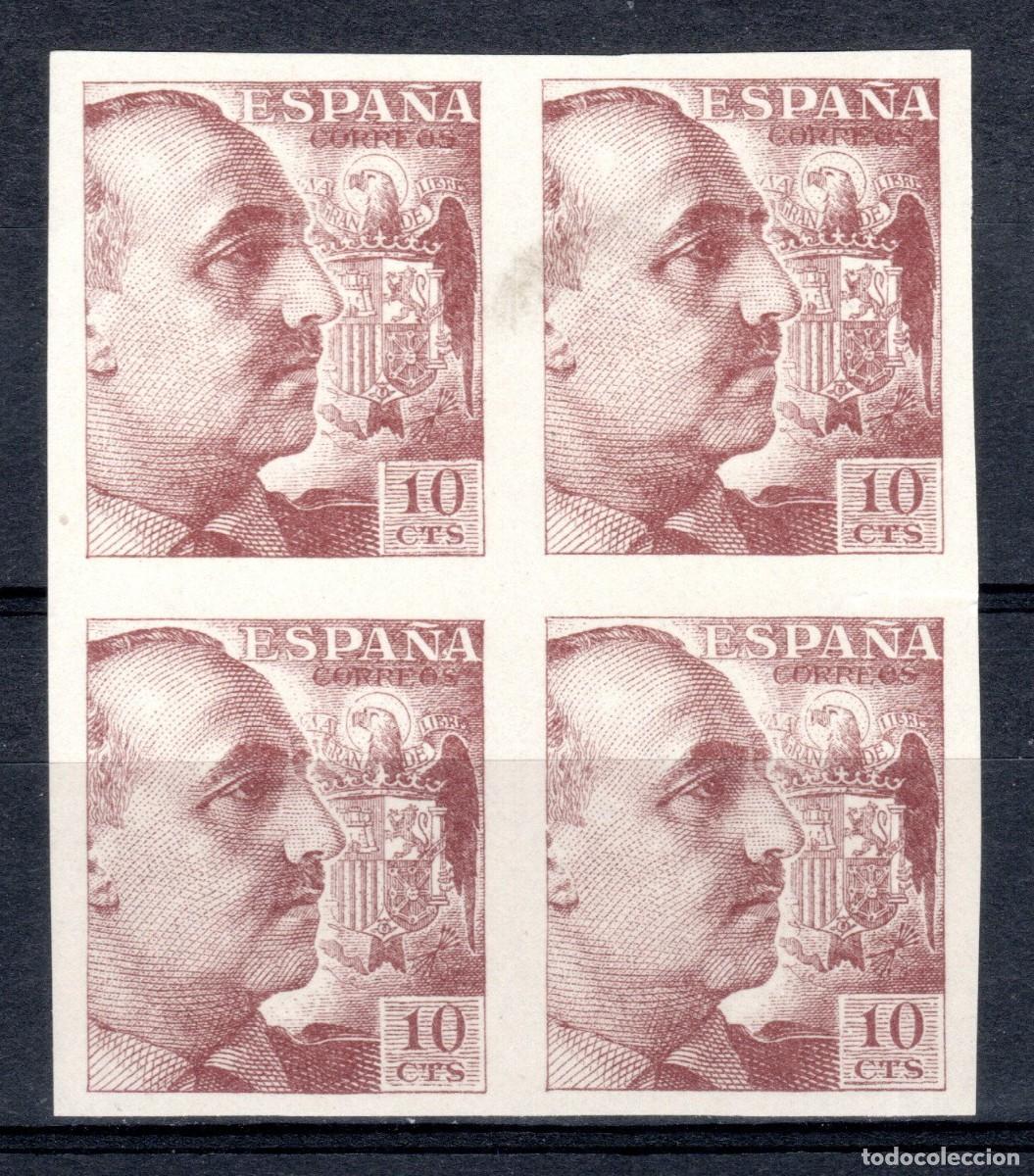 Sellos: EDIFIL 888 PRO TUBERCULOSOS 1939 (BLOQUE DE 4). SIN DENTAR. MNH **