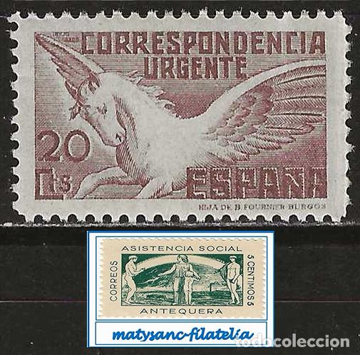 Selos: ESPA&Ntilde;A 1937. EDIFIL 832. SERIE COMPLETA &rdquo;PEGASO CON PI&Eacute; DE IMPRENTA&rdquo;. MNH***